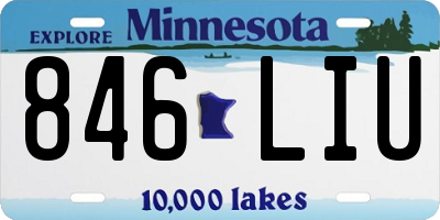 MN license plate 846LIU