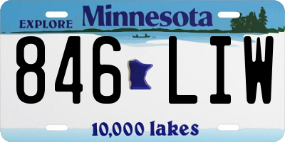 MN license plate 846LIW