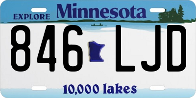 MN license plate 846LJD