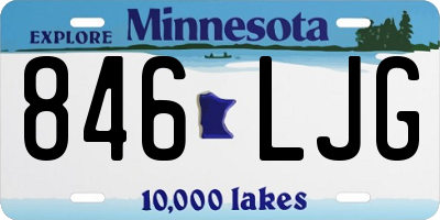 MN license plate 846LJG