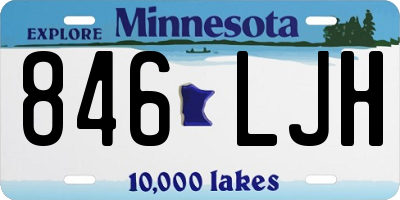 MN license plate 846LJH