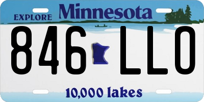 MN license plate 846LLO