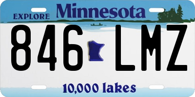 MN license plate 846LMZ