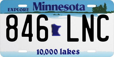 MN license plate 846LNC