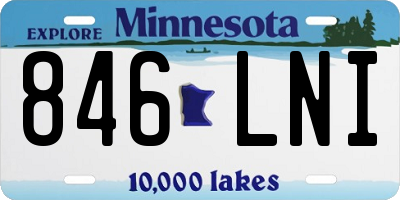 MN license plate 846LNI