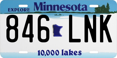 MN license plate 846LNK