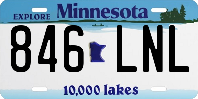 MN license plate 846LNL