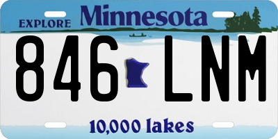 MN license plate 846LNM