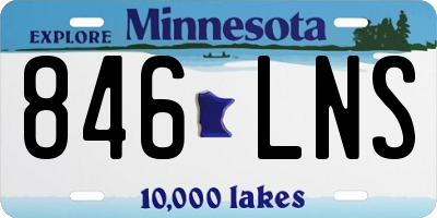 MN license plate 846LNS