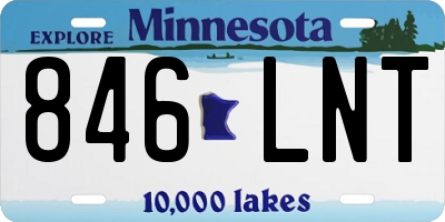 MN license plate 846LNT