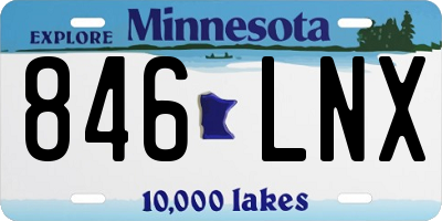 MN license plate 846LNX