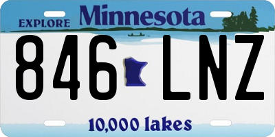 MN license plate 846LNZ