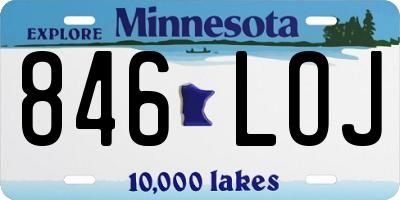 MN license plate 846LOJ