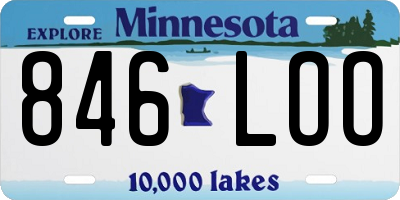 MN license plate 846LOO