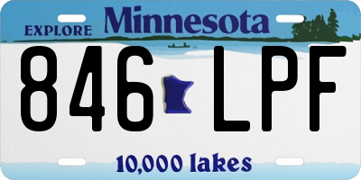 MN license plate 846LPF