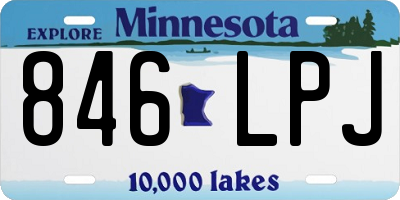 MN license plate 846LPJ