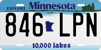 MN license plate 846LPN