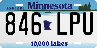 MN license plate 846LPU