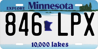 MN license plate 846LPX