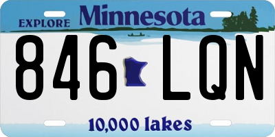MN license plate 846LQN