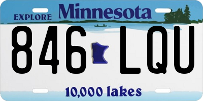 MN license plate 846LQU