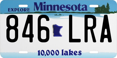 MN license plate 846LRA