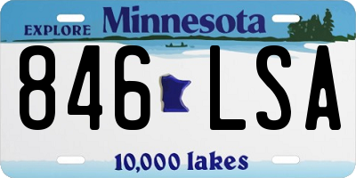 MN license plate 846LSA