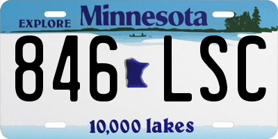 MN license plate 846LSC