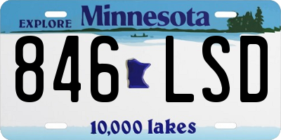 MN license plate 846LSD