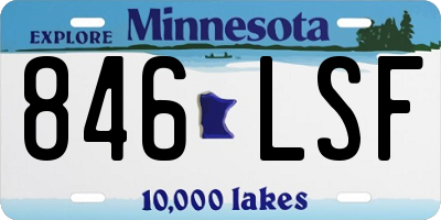 MN license plate 846LSF
