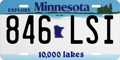 MN license plate 846LSI