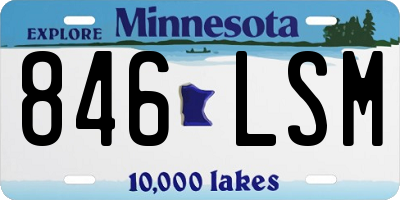 MN license plate 846LSM