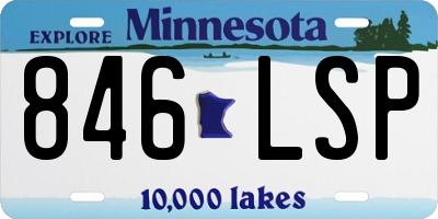 MN license plate 846LSP