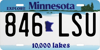 MN license plate 846LSU