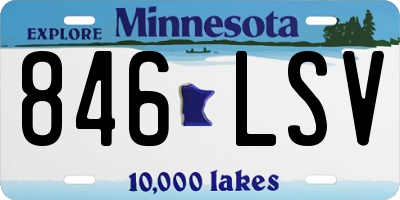 MN license plate 846LSV