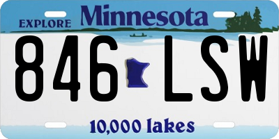 MN license plate 846LSW