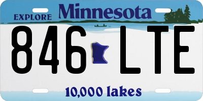 MN license plate 846LTE