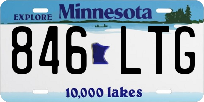 MN license plate 846LTG