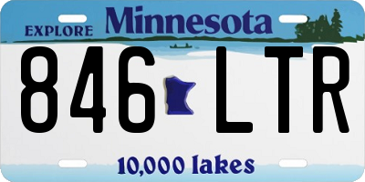 MN license plate 846LTR