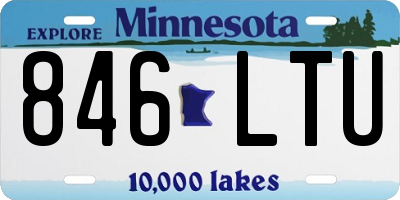 MN license plate 846LTU