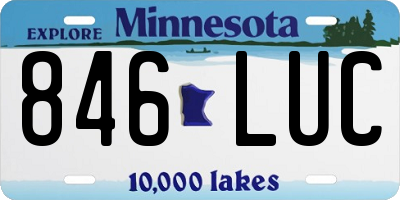 MN license plate 846LUC