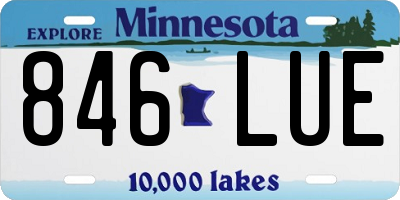 MN license plate 846LUE