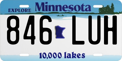 MN license plate 846LUH
