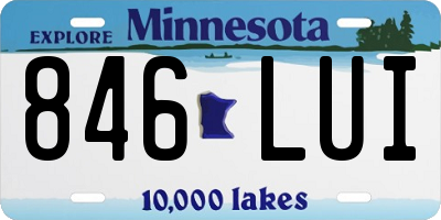 MN license plate 846LUI