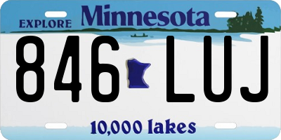 MN license plate 846LUJ