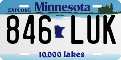 MN license plate 846LUK