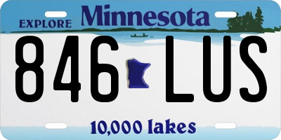 MN license plate 846LUS