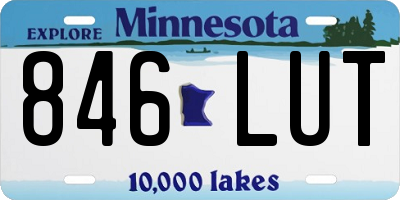 MN license plate 846LUT