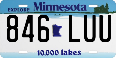MN license plate 846LUU