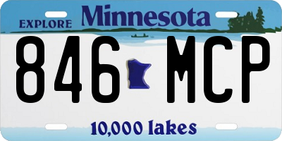 MN license plate 846MCP